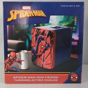Kid's Spiderman Mini Fridge Thermoelectric Cooling | 6-Can | Portable Plug-In AC